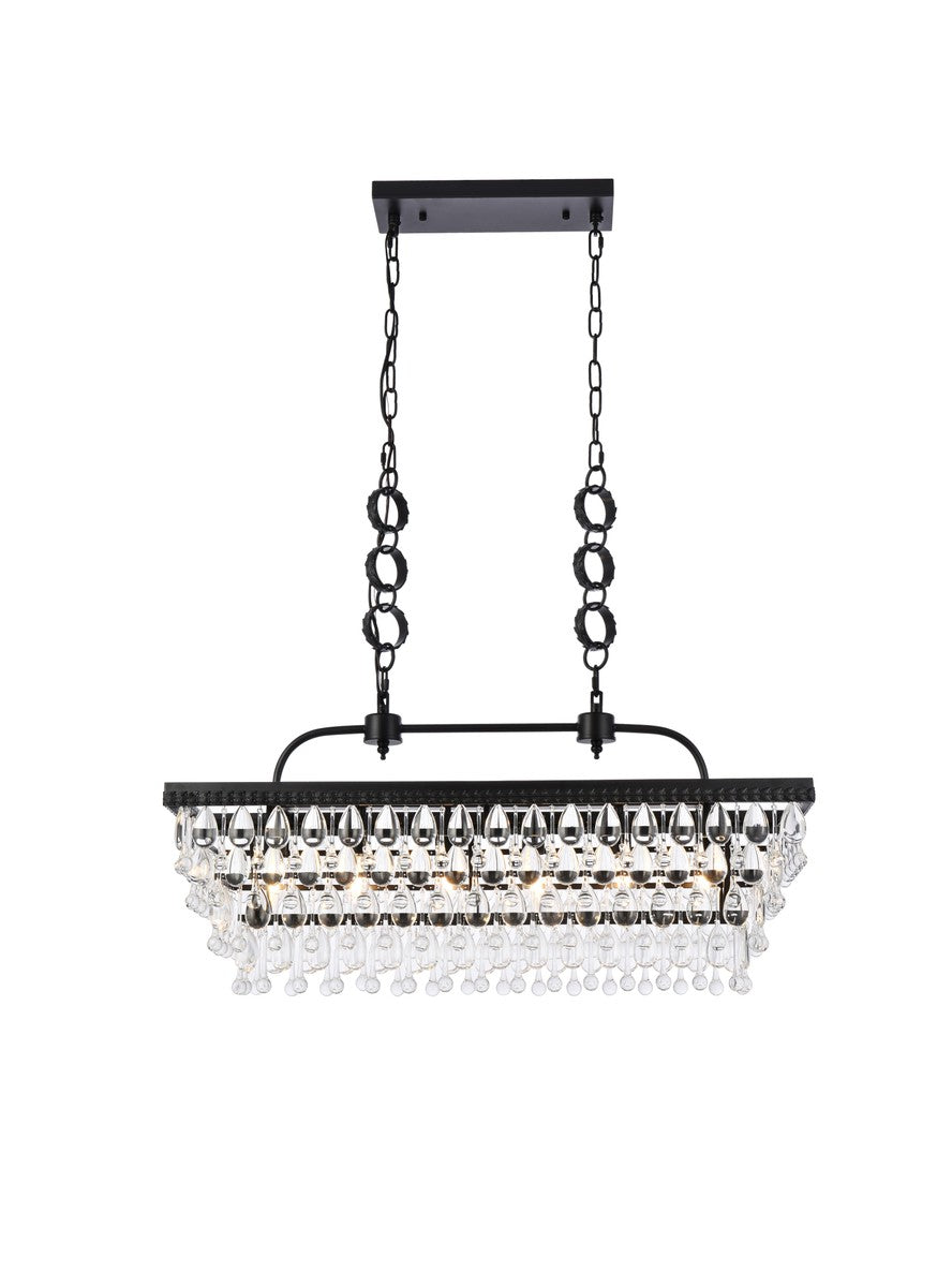 Elegant Lighting - 1219G32BK - Six Light Pendant - Nordic - Black