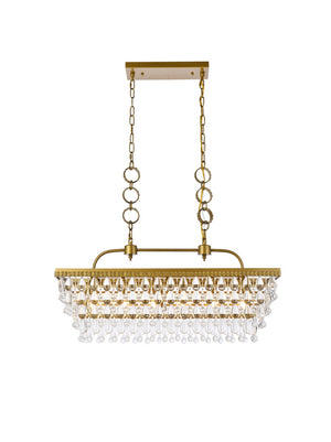 Elegant Lighting - 1219G32BR - Six Light Pendant - Nordic - Brass