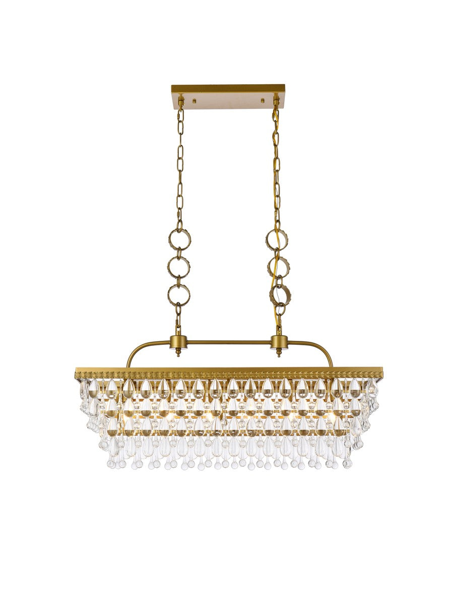 Elegant Lighting - 1219G32BR - Six Light Pendant - Nordic - Brass