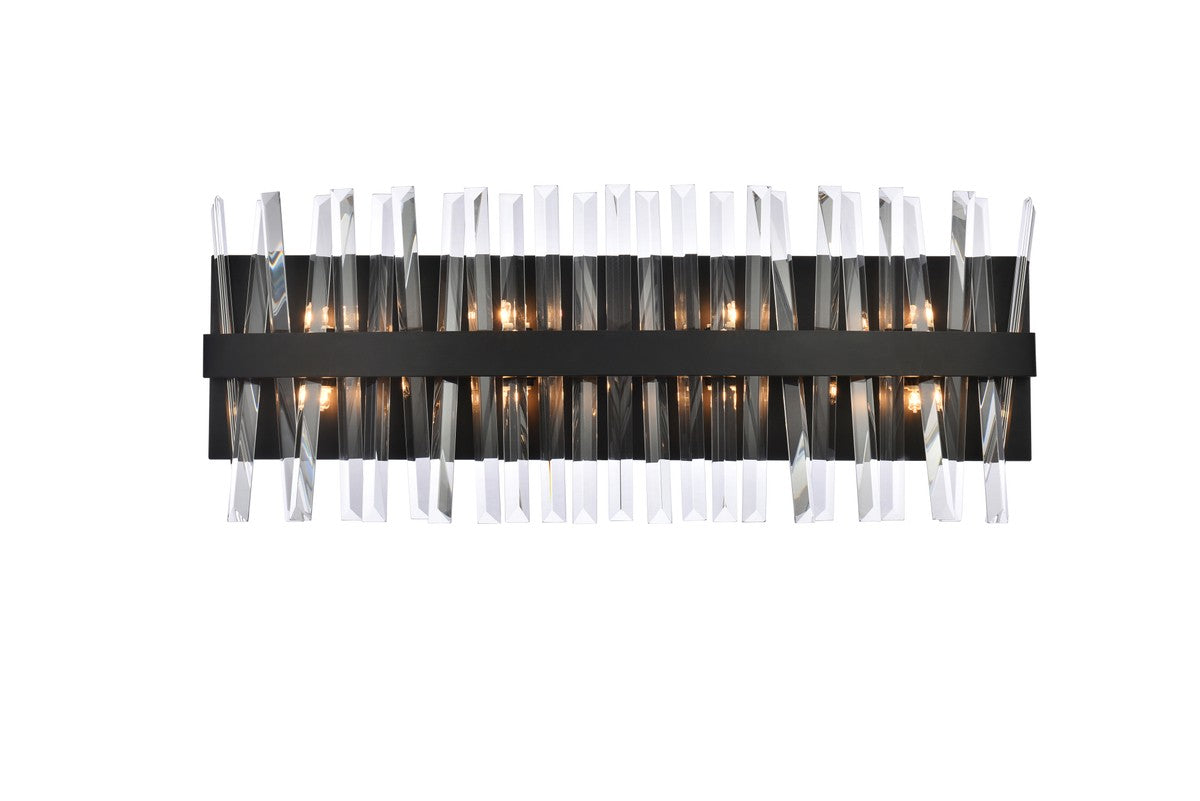 Elegant Lighting - 6200W30BK - Eight Light Bath Sconce - Serephina - Black