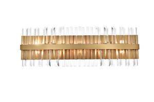 Elegant Lighting - 6200W36SG - Ten Light Bath Sconce - Serephina - satin gold