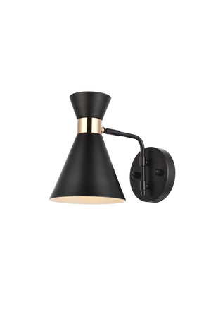 Elegant Lighting - LD2353BK - One Light Wall Sconce - Halycon - Black