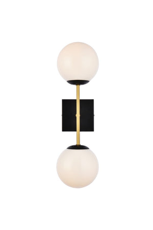 Elegant Lighting - LD2358BKR - Two Light Wall Sconce - Neri - Black