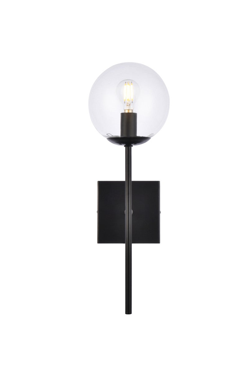 Elegant Lighting - LD2359BK - One Light Wall Sconce - Neri - Black and Clear