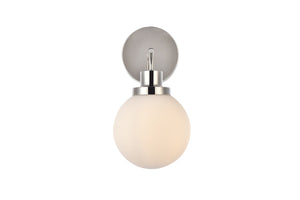 Elegant Lighting - LD7030W8PN - One Light Bath - Hanson - polished nickel and Frosted Shade