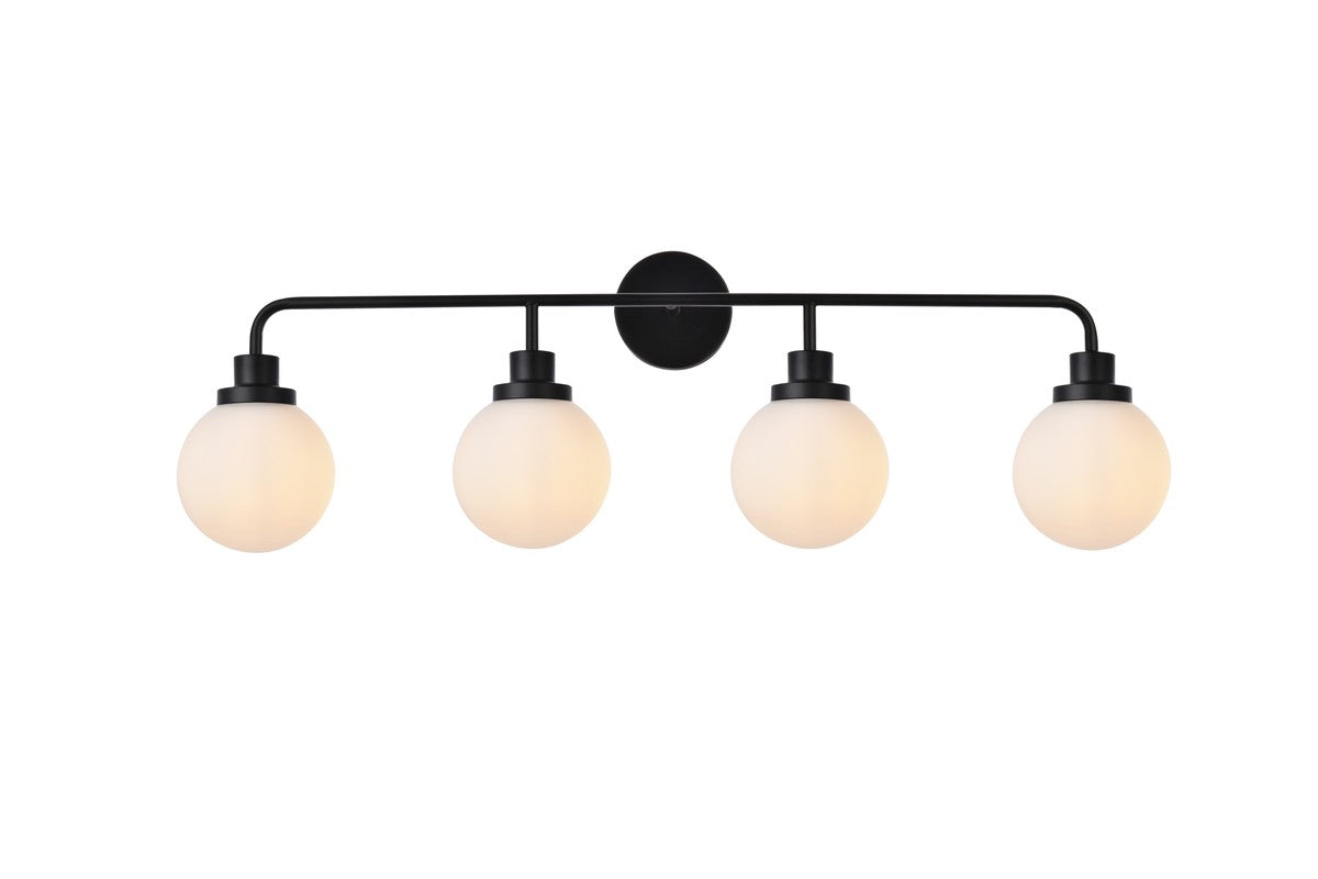 Elegant Lighting - LD7036W38BK - Four Light Bath - Hanson - Black