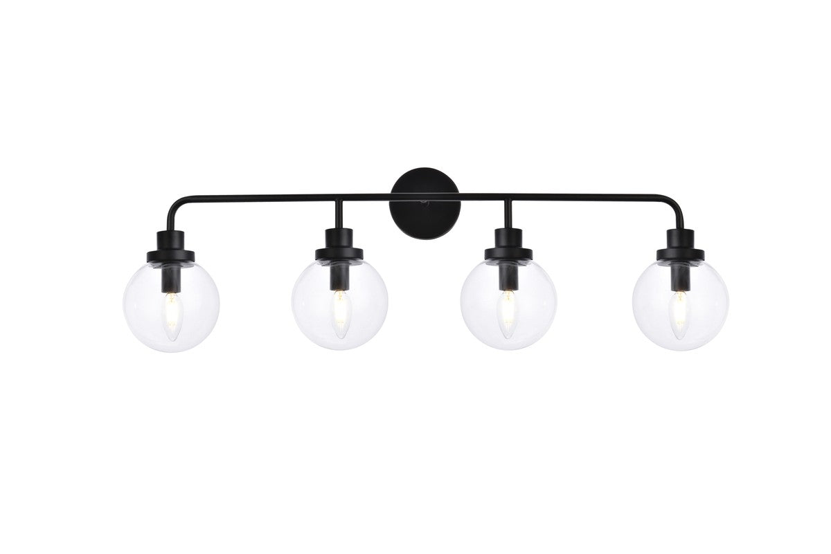 Elegant Lighting - LD7037W38BK - Four Light Bath - Hanson - Black