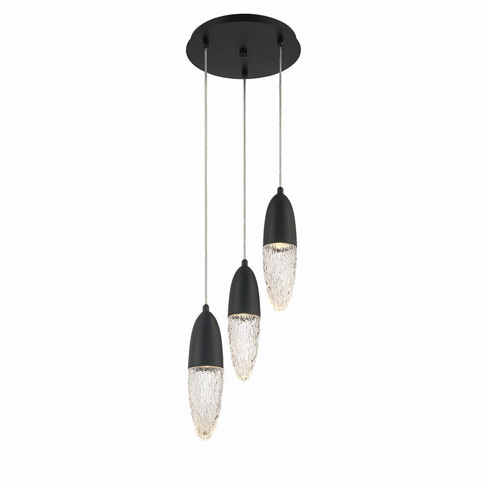 Eurofase - 43858-022 - ECROU-CHD-3LT-12IN-BK-CL - ECROU - Black
