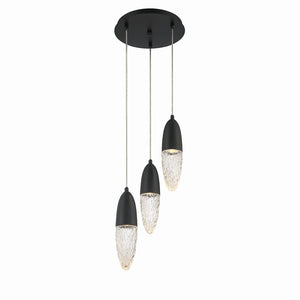 Eurofase - 43858-022 - ECROU-CHD-3LT-12IN-BK-CL - ECROU - Black