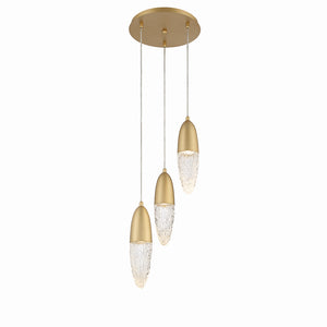 Eurofase - 43858-035 - ECROU-CHD-3LT-12IN-GD-CL - ECROU - Gold