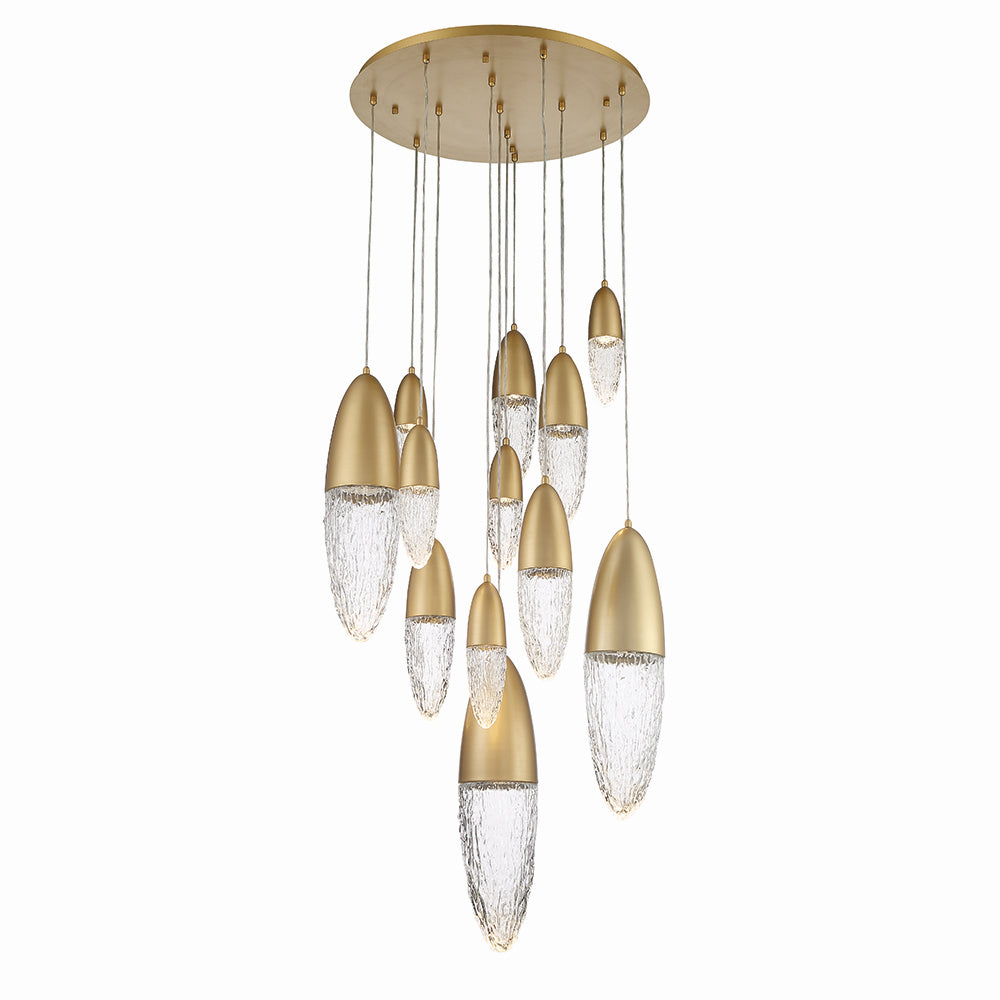 Eurofase - 43859-038 - 12 Light Chandelier - Ecrou - Gold