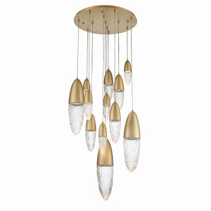 Eurofase - 43859-038 - 12 Light Chandelier - Ecrou - Gold