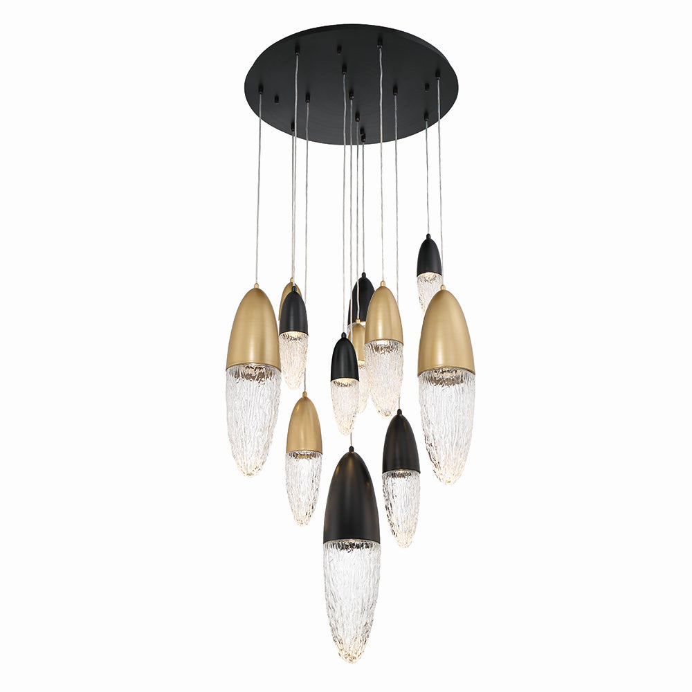 Eurofase - 43859-041 - ECROU-CHD-12LT-30IN-GBM-CL - ECROU - Gold-Black