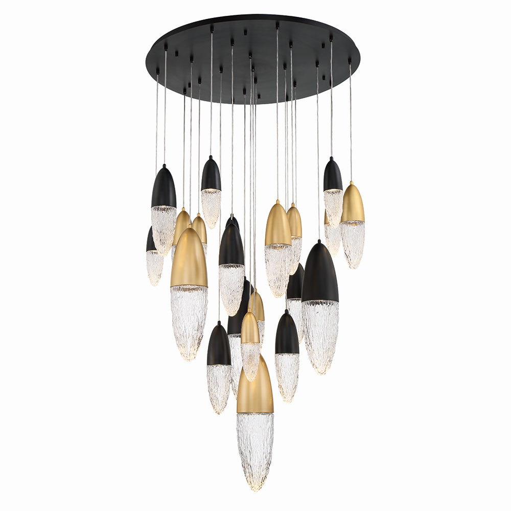 Eurofase - 43860-043 - ECROU-CHD-22LT-40IN-GBM-CL - ECROU - Gold-Black