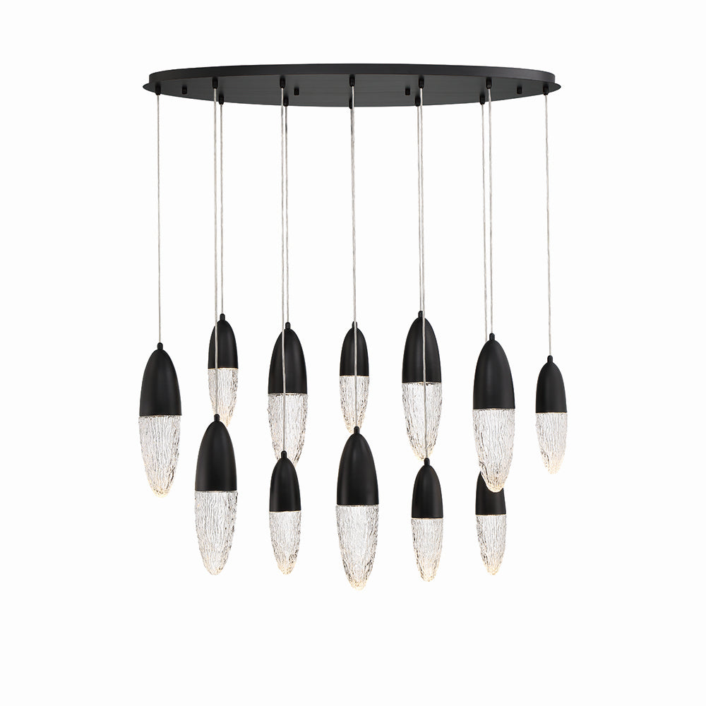 Eurofase - 43861-024 - ECROU-CHD-12LT-44IN-BK-CL - ECROU - Black