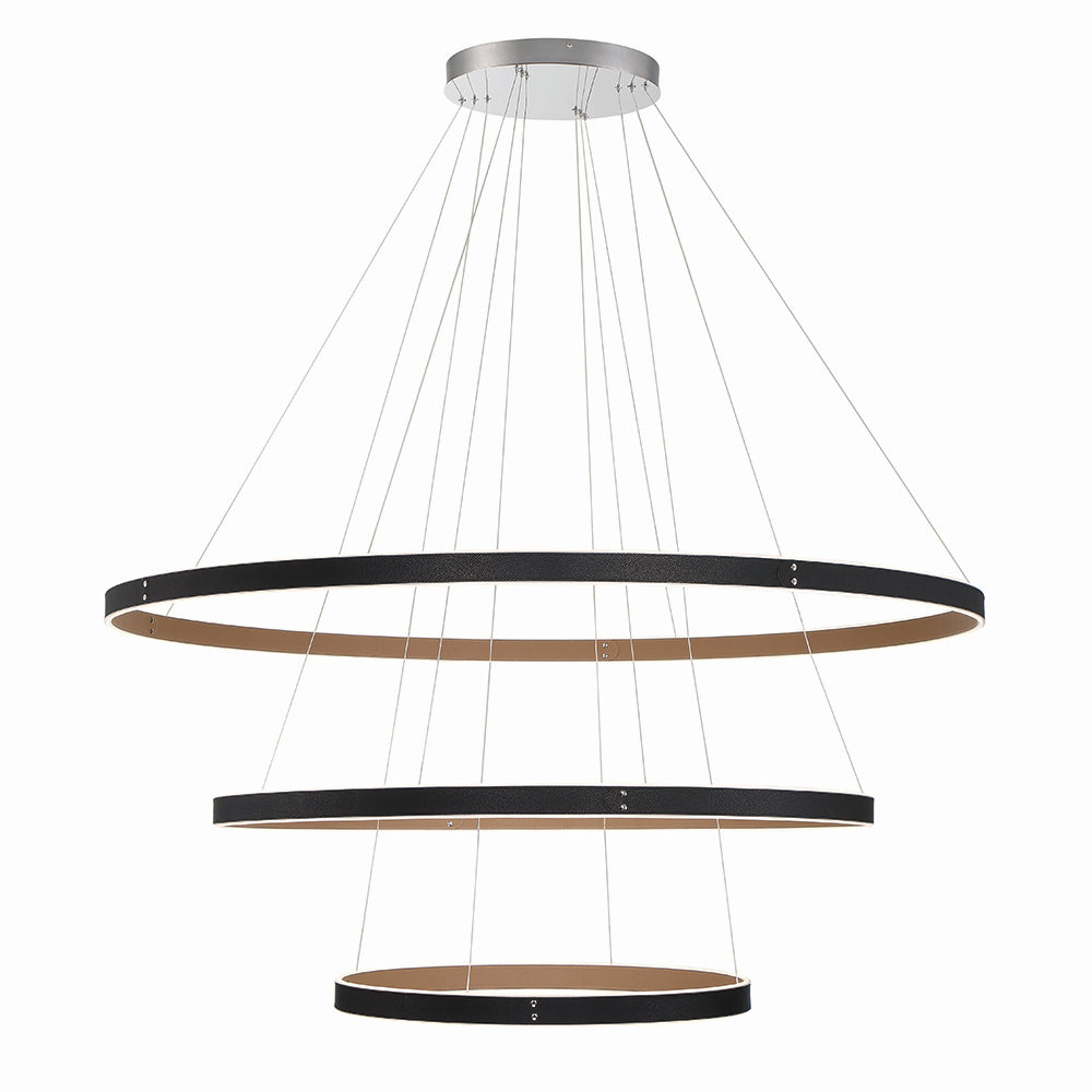 Eurofase - 43900-015 - VERDURA-CHD-3LT-60IN-BK-WH - VERDURA - Black