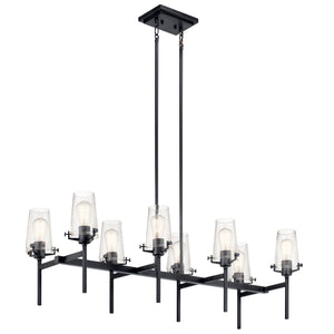 Kichler - 43696BK - Eight Light Linear Chandelier - Alton - Black