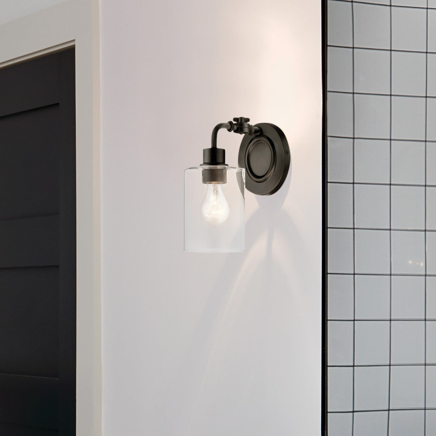 Kichler - 45664BK - One Light Wall Sconce - Gunnison - Black