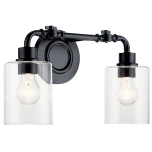 Kichler - 45665BK - Two Light Bath - Gunnison - Black