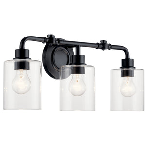 Kichler - 45666BK - Three Light Bath - Gunnison - Black