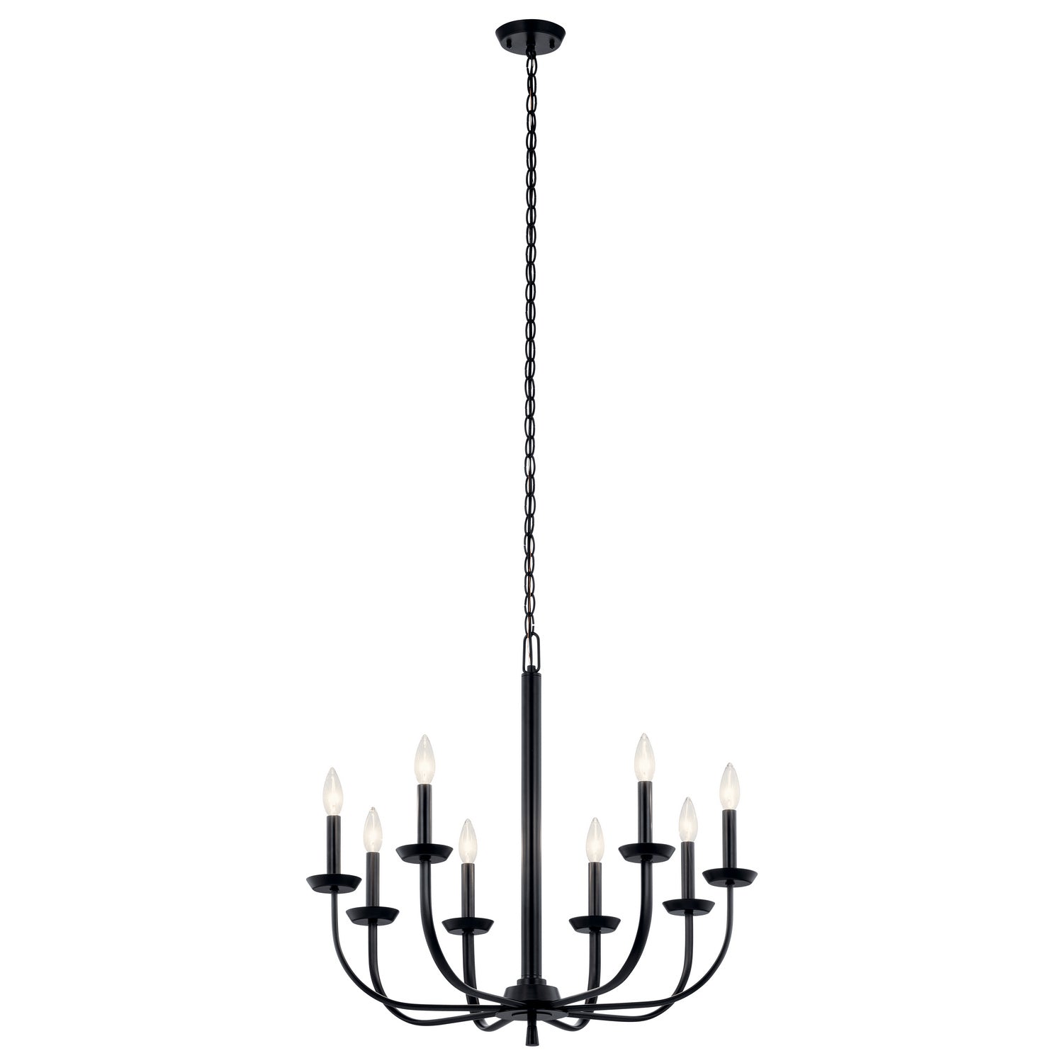 Kichler - 52388BK - Eight Light Chandelier - Kennewick - Black