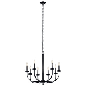 Kichler - 52388BK - Eight Light Chandelier - Kennewick - Black