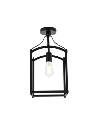 Elegant Lighting - LD7069F10BK - One Light Flush Mount - Janet - Black