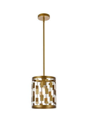 Elegant Lighting - LD7073D9BR - One Light Pendant - Levante - Brass