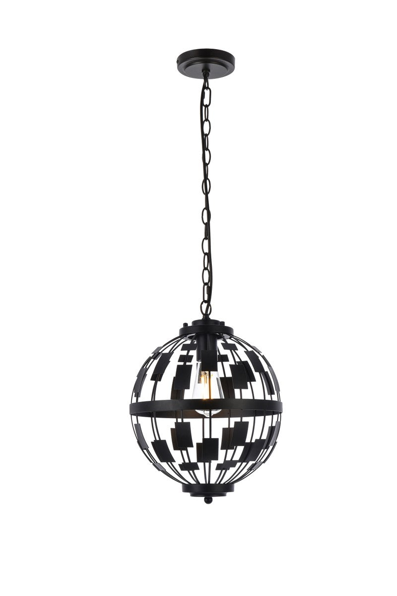 Elegant Lighting - LD7075D12BK - One Light Pendant - Levante - Black