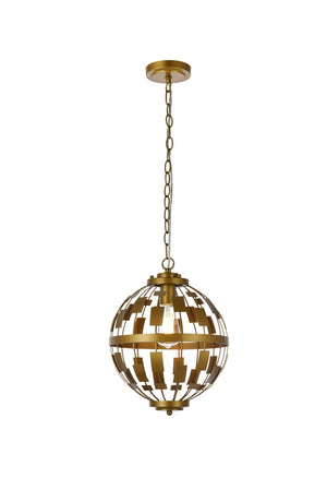 Elegant Lighting - LD7075D12BR - One Light Pendant - Levante - Brass