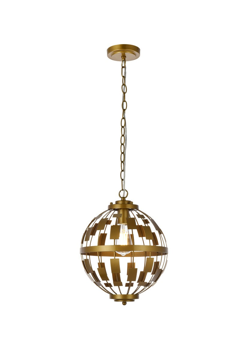 Elegant Lighting - LD7075D12BR - One Light Pendant - Levante - Brass