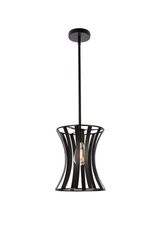 Elegant Lighting - LD7076D10BK - One Light Pendant - Lily - Black