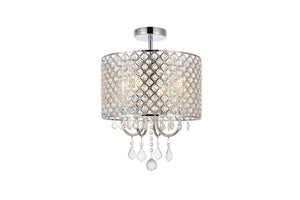 Elegant Lighting - LD710F14C - Four Light Flush Mount - Elise - chrome