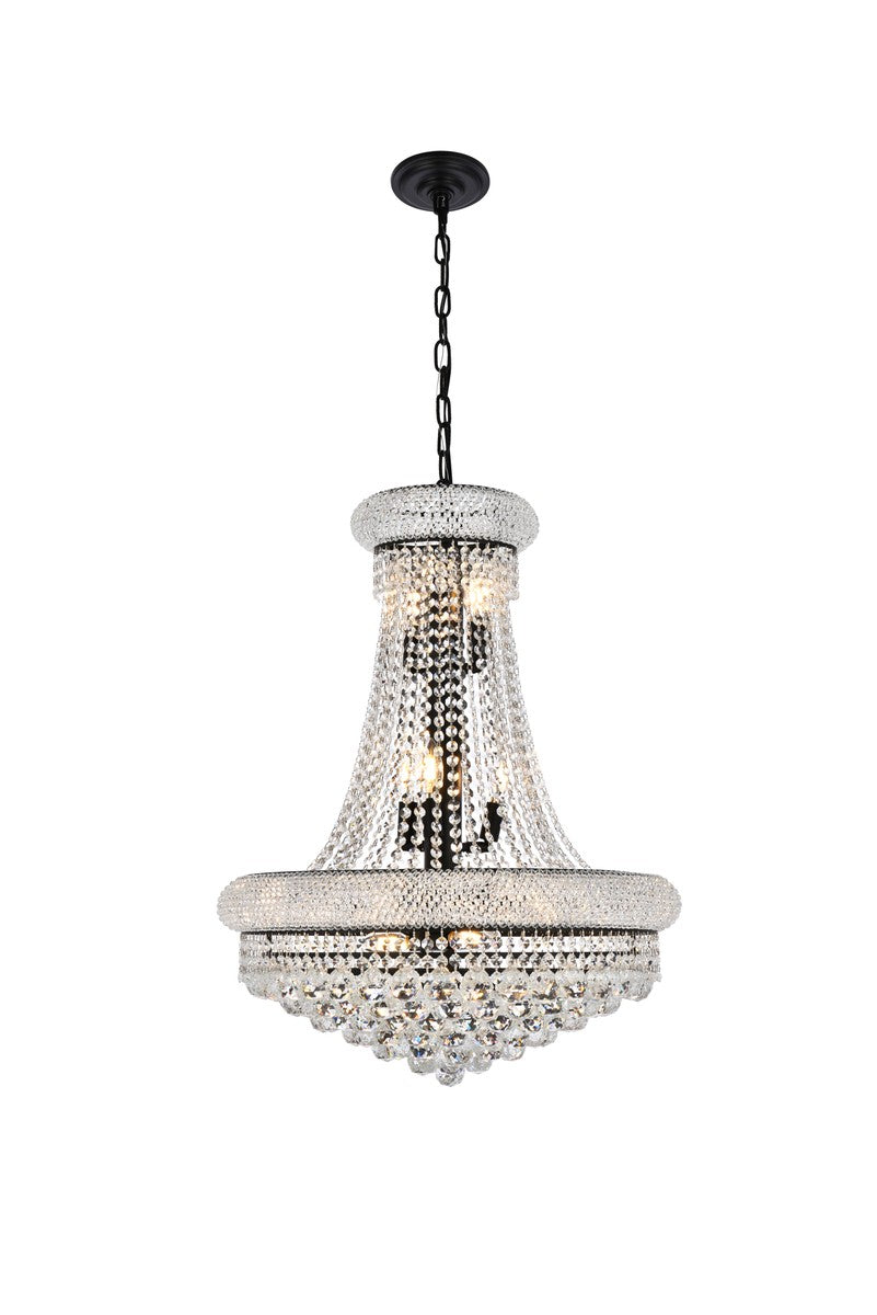 Elegant Lighting - V1800D24BK/RC - 14 Light Chandelier - Primo - Black