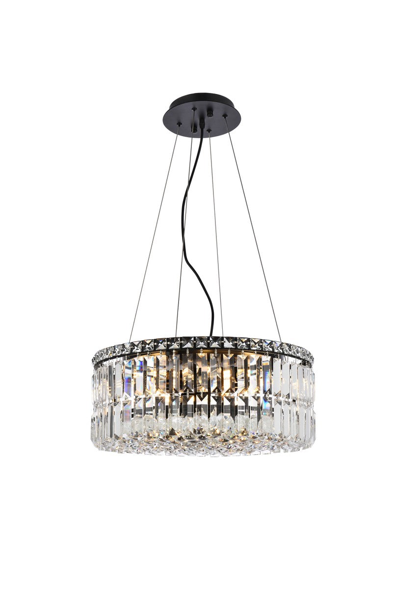 Elegant Lighting - V2030D20BK/RC - 12 Light Chandelier - Maxime - Black