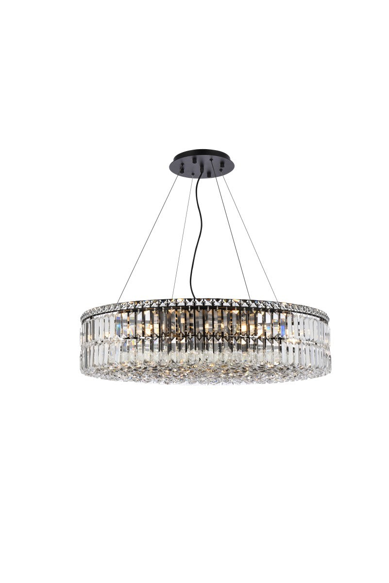 Elegant Lighting - V2030D32BK/RC - 18 Light Chandelier - Maxime - Black