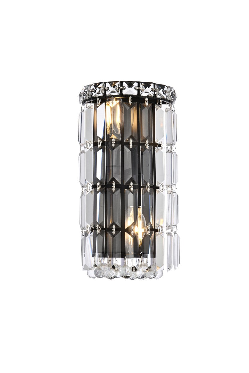 Elegant Lighting - V2030W6BK/RC - Two Light Wall Sconce - Maxime - Black