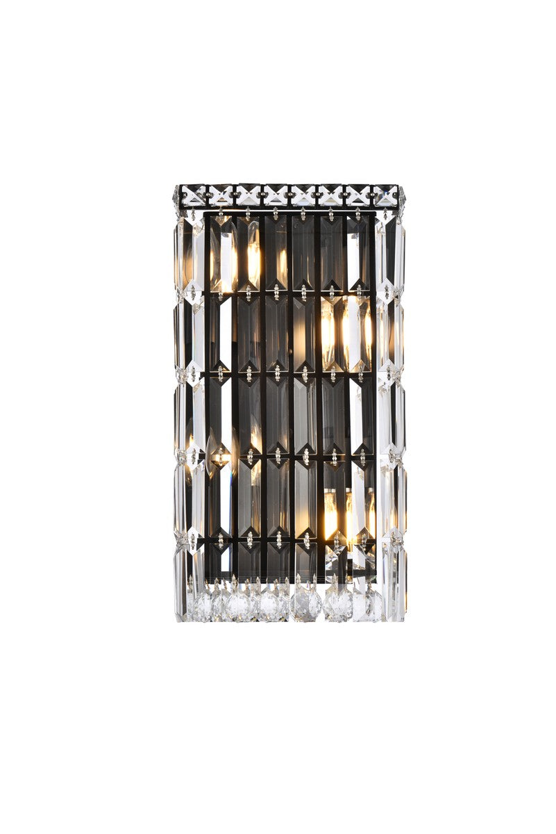 Elegant Lighting - V2032W8BK/RC - Four Light Wall Sconce - Maxime - Black