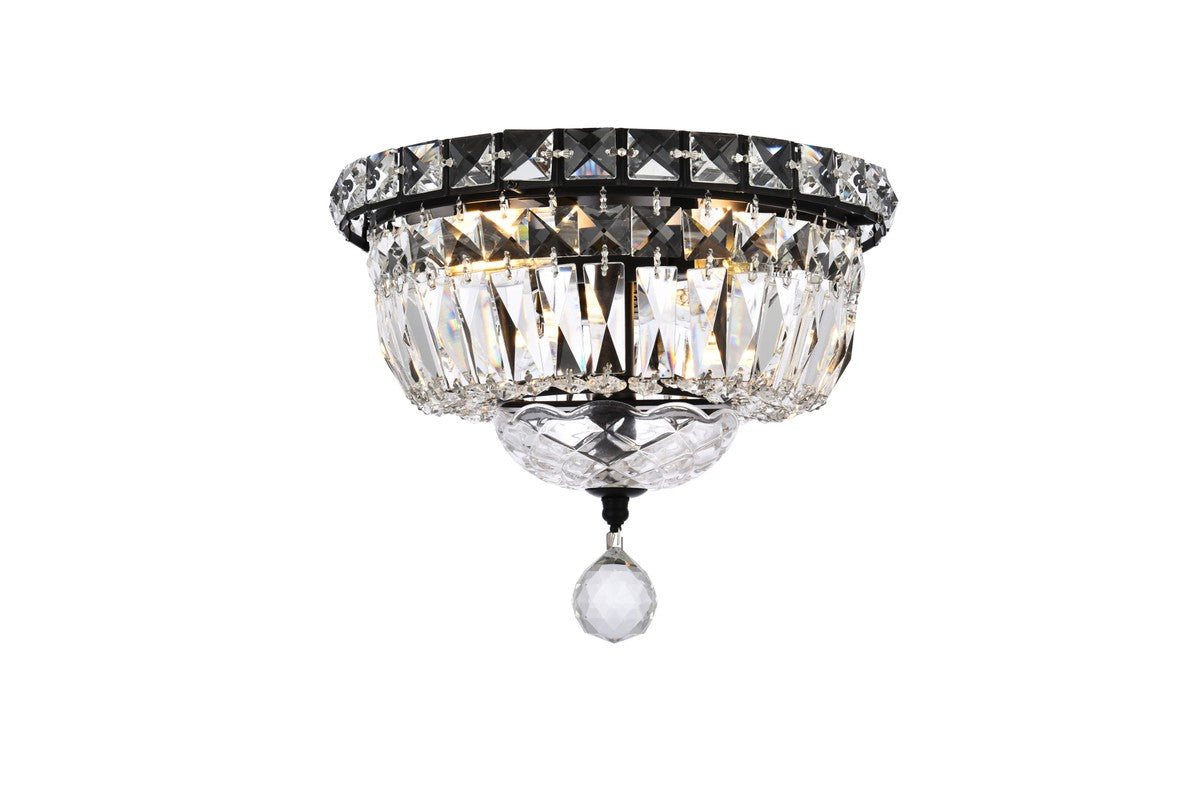 Elegant Lighting - V2528F10BK/RC - Four Light Flush Mount - Tranquil - Black