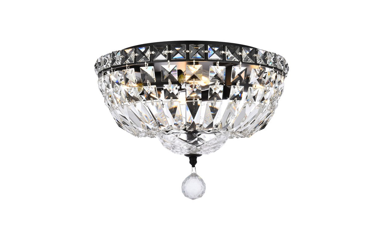 Elegant Lighting - V2528F12BK/RC - Four Light Flush Mount - Tranquil - Black