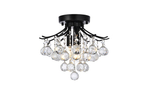 Elegant Lighting - V8000F12BK/RC - Three Light Flush Mount - Toureg - Black