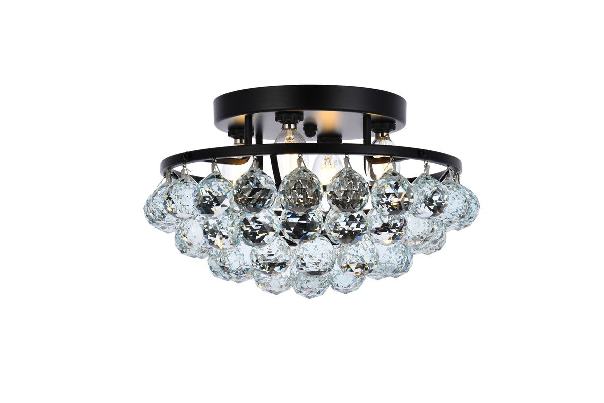 Elegant Lighting - V9805F14BK/RC - Four Light Flush Mount - Corona - Black