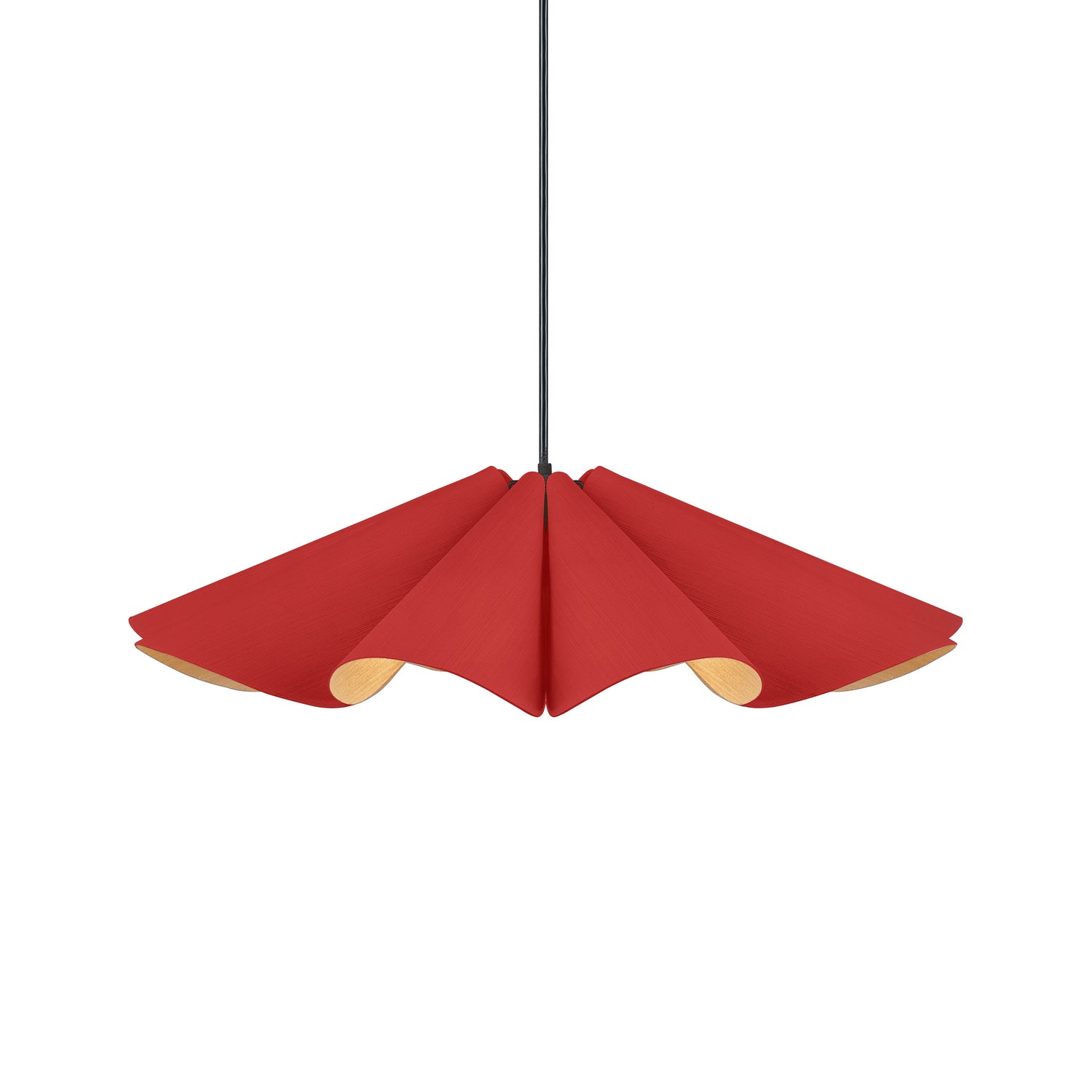 Bruck Lighting - WEPDEL/60/RED/ASH - One Light Pendant - WEP - Black