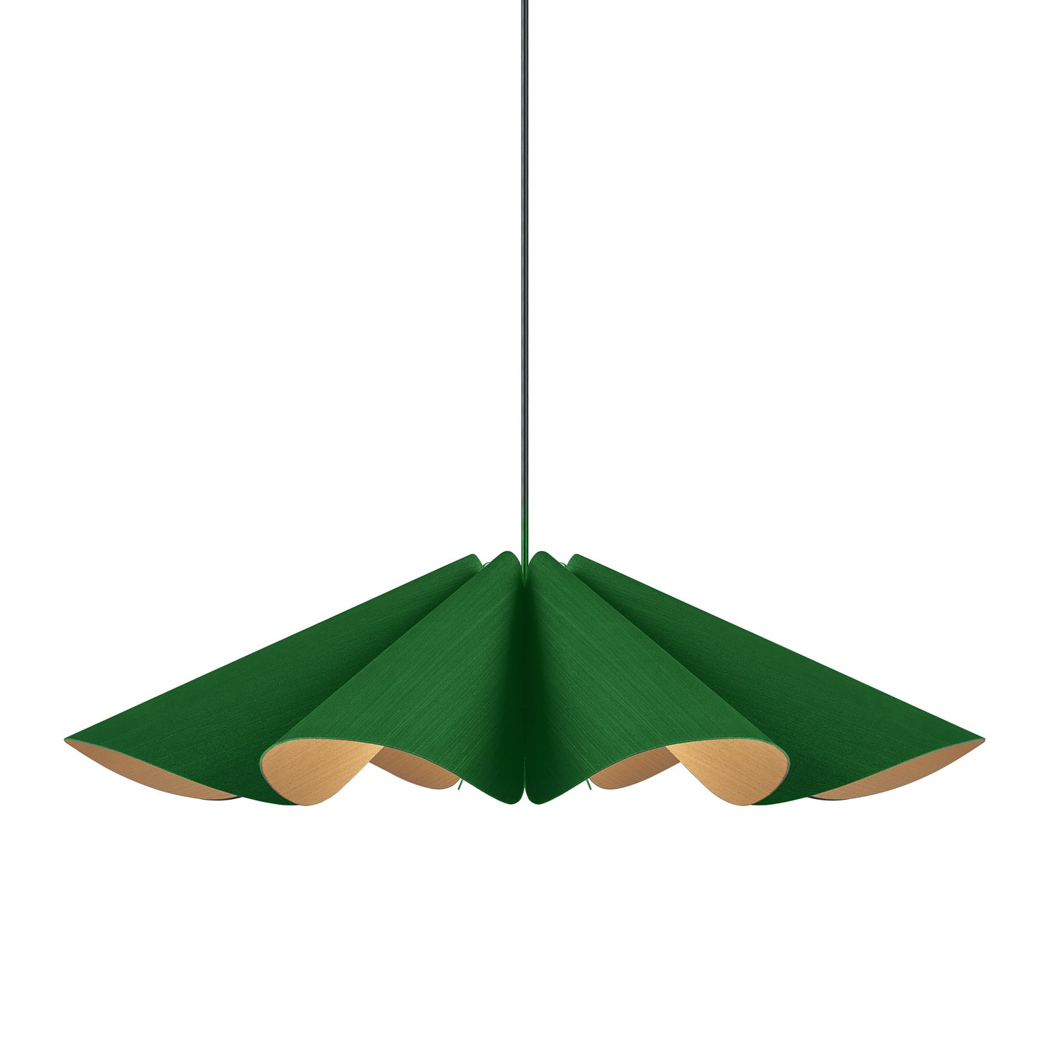 Bruck Lighting - WEPDEL/80/GRN/ASH - One Light Pendant - WEP - Black