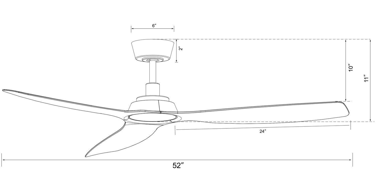 Beacon Lighting - 21065201 - 52``Ceiling Fan - Moto - Dark Koa