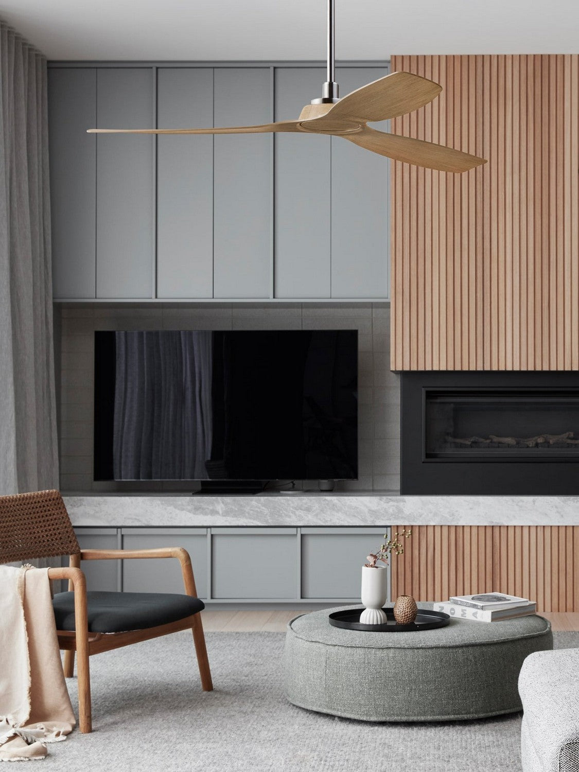 Beacon Lighting - 21065301 - 52"Ceiling Fan - Moto - Brushed Nickel