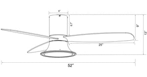 Beacon Lighting - 21066301 - 52"Ceiling Fan - Flusso - Oil Rubbed Bronze