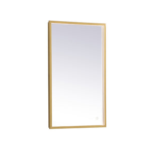 Elegant Lighting - MRE61830BR - LED Mirror - Pier - Brass