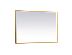 Elegant Lighting - MRE62436BR - LED Mirror - Pier - Brass