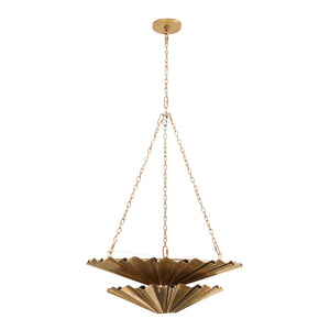 Arteriors - 42040 - Nine Light Chandelier - Katya - Vintage Brass